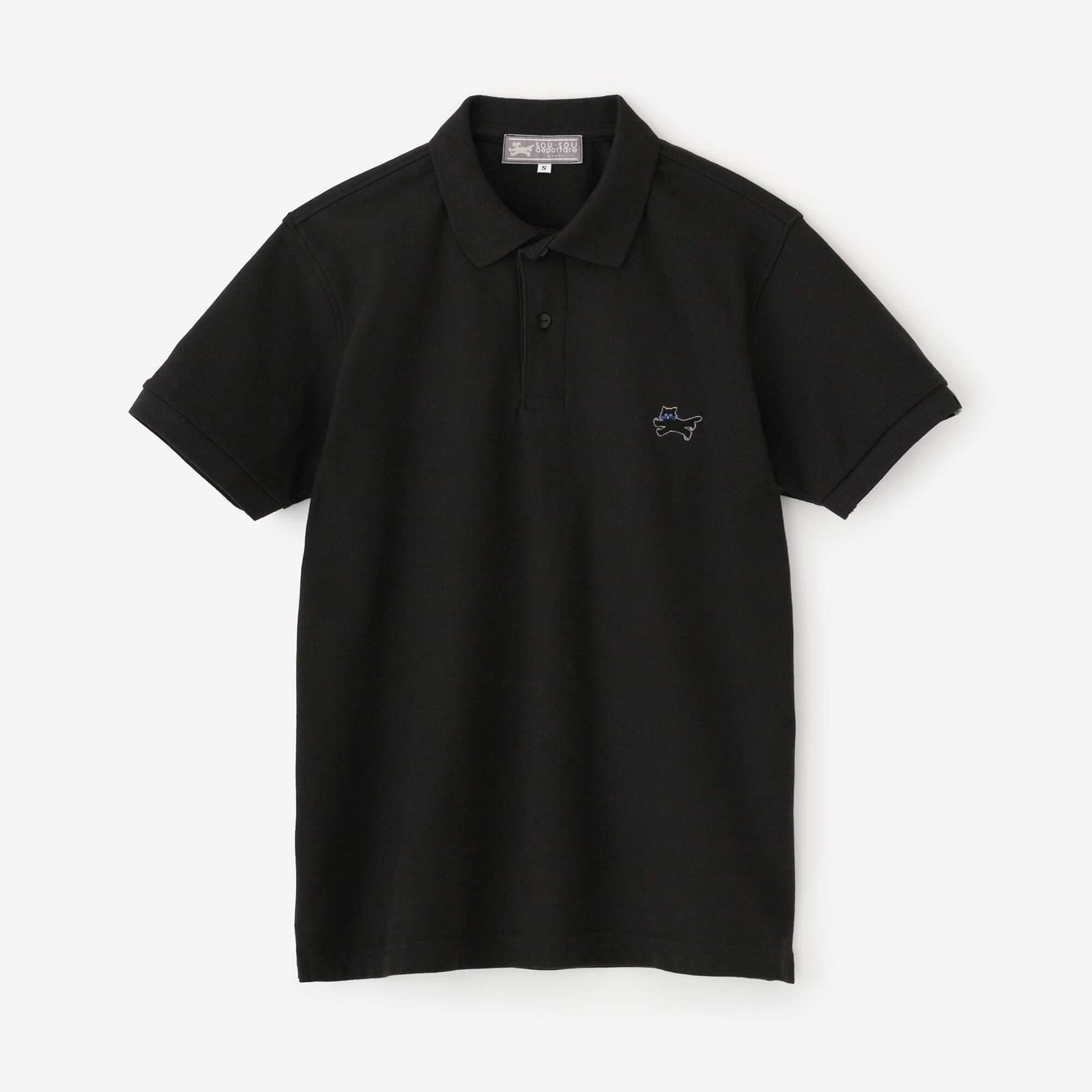 SO-SU-U 半袖ポロシャツ／ブラック