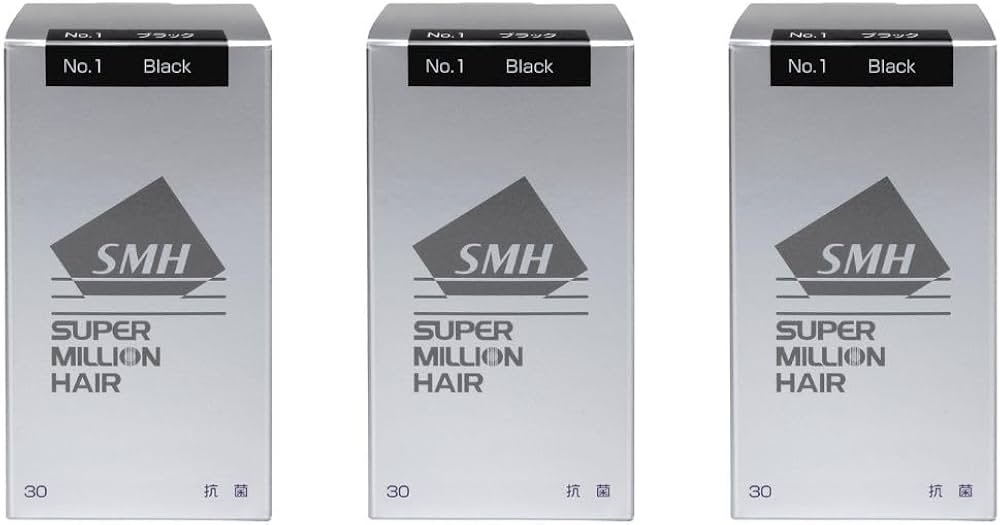 Amazon | ルアン スーパーミリオンヘアー 30g No.1 ブラック 3点セット