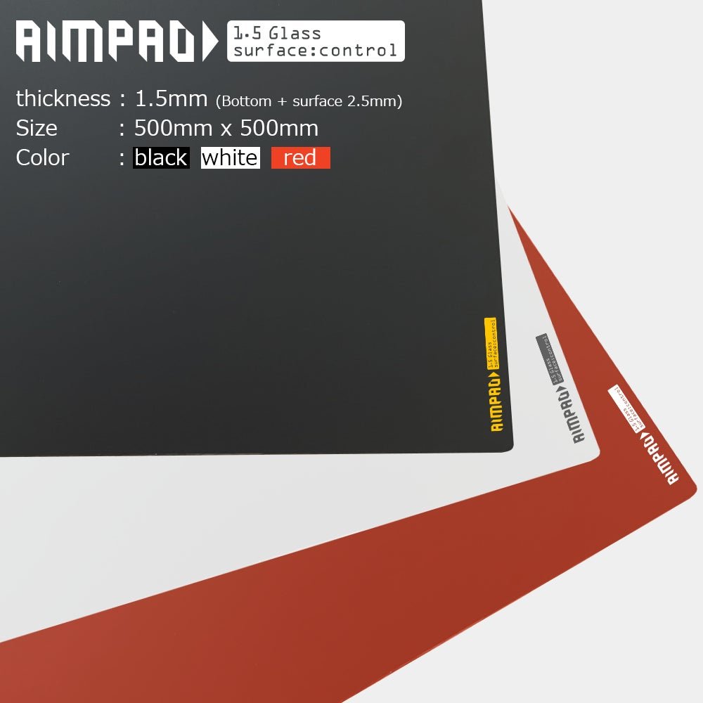 1.5mmの薄さと500mm x 500mmの広さ！AIMPAD1.5 ガラスマウスパッド