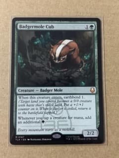 MTG アナグマモグラの仔/Badgermole Cub 通常英語 0167 - メルカリ