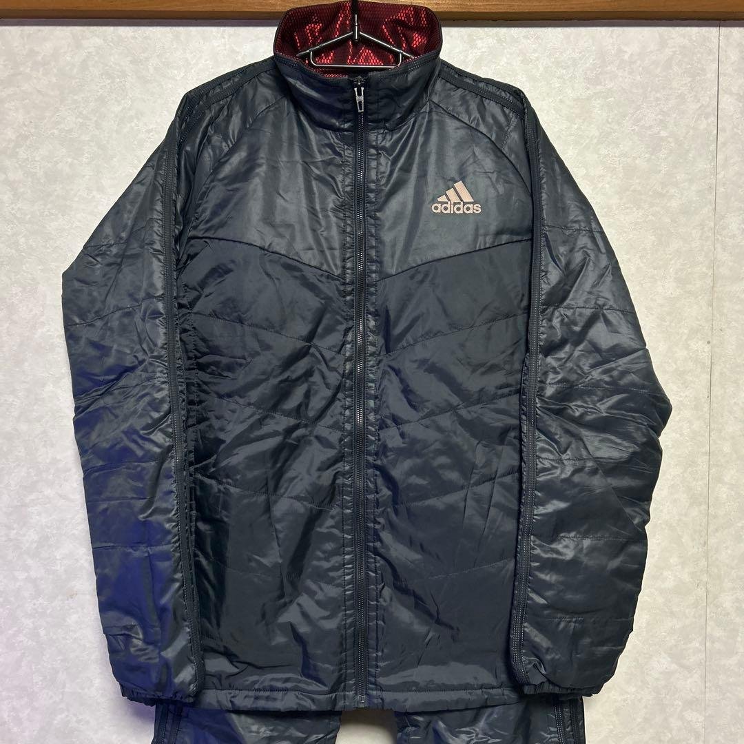 adidas 軽量・保温ウォーマー セットアップ O（XL）/ガンメタリック adidas（アディダス） M 247 ウォームアップジャケット パンツ 上下