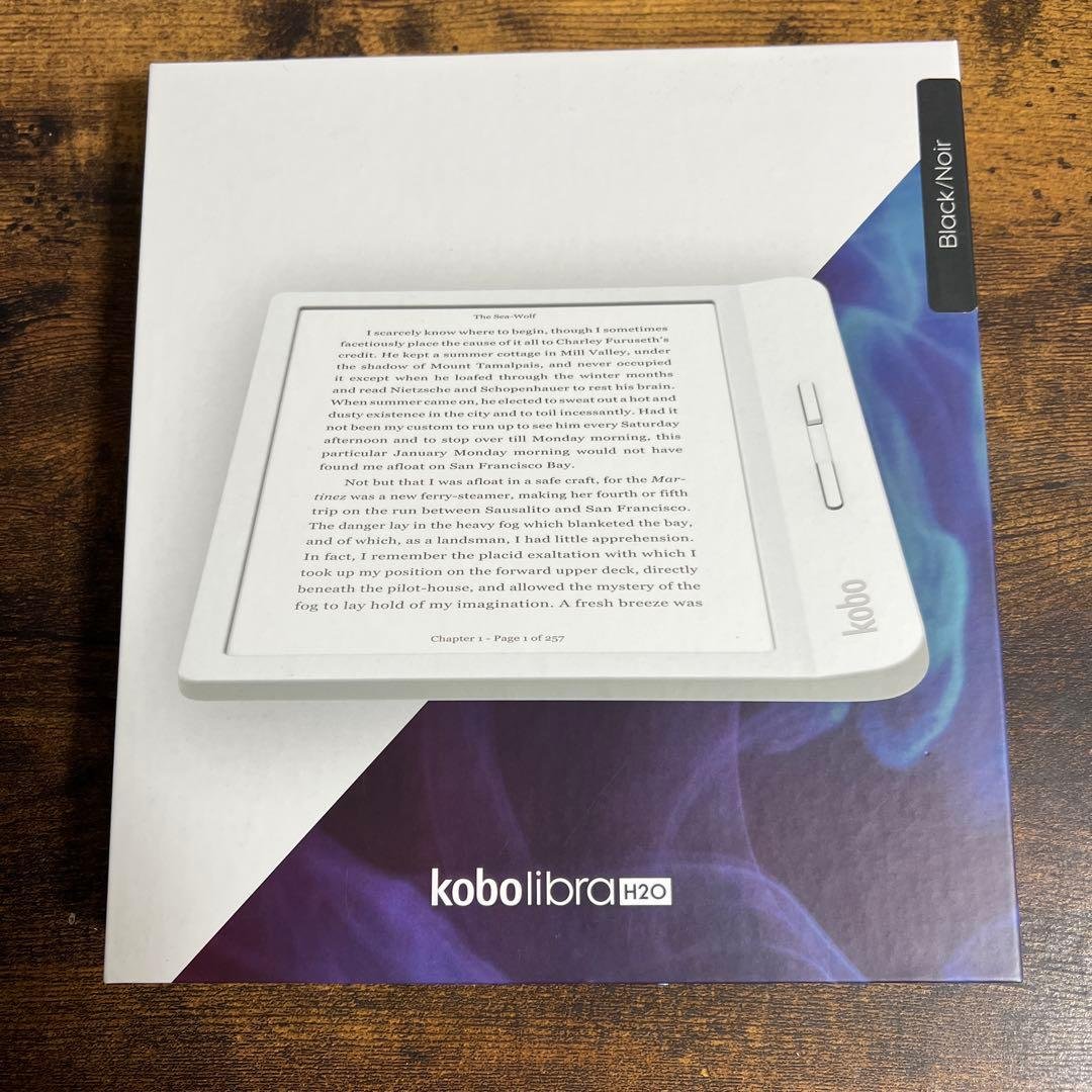 kobo libra H2O 7.0インチ ブラック 7インチディスプレイで192gの電子書籍リーダー「Kobo Libra H2O」が18