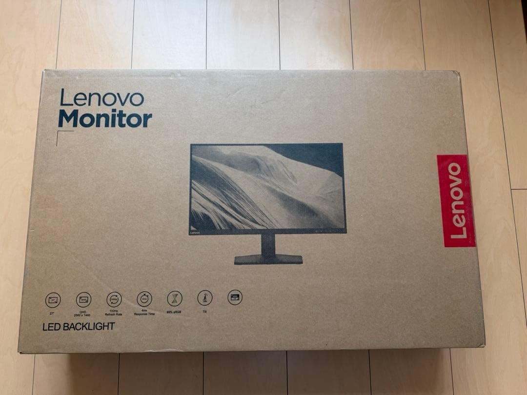 新品未開封　Lenovo L27qe 27型 IPSパネル QHD 100Hz Lenovo L27qe（27型/2560x1440/IPS/100Hz） | 68C8GAC3JP | レノボ