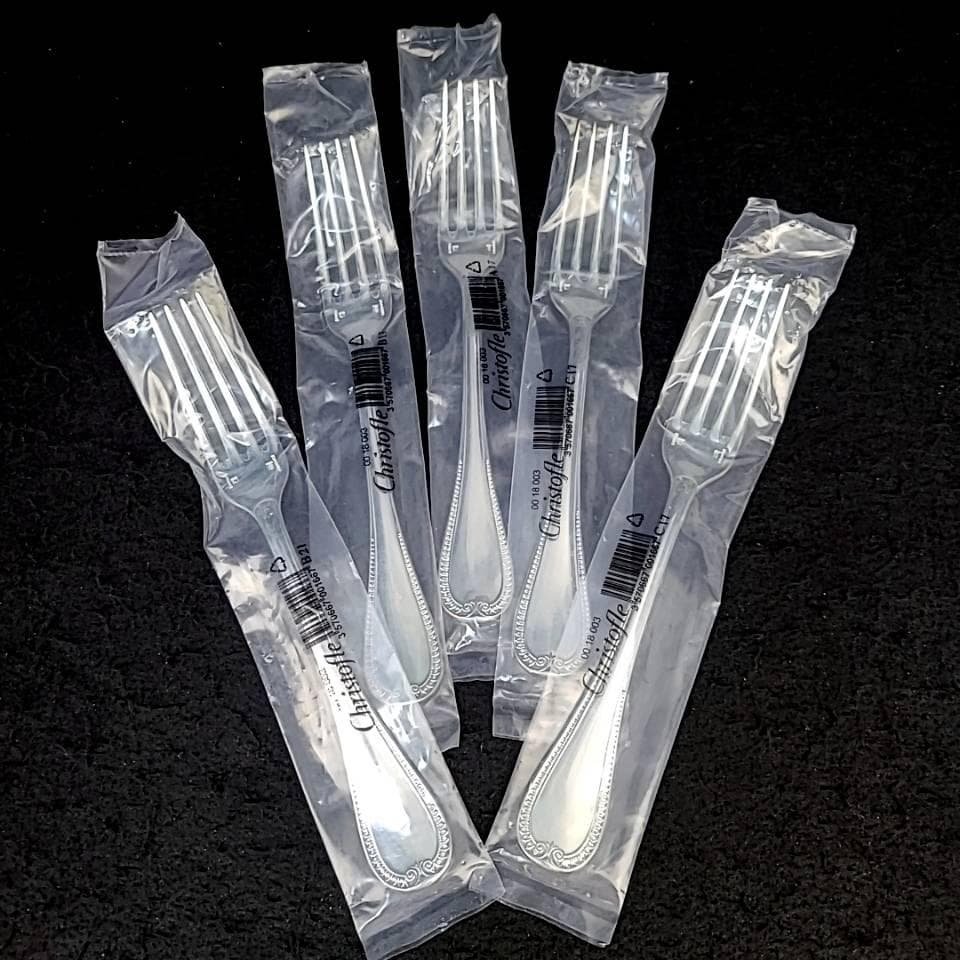 ♪未使用♪クリストフル　CHRISTOFLE　マルメゾン　テーブルフォーク　5本 Christofle (クリストフル) テーブルフォーク マルメゾン シルバー
